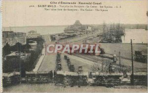 Postcard Old Saint Malo Emerald Coast Remparts The view taken Squares Casino ...