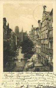 poland, DANZIG GDAŃSK, Frauengasse (1930s) RPPC Postcard