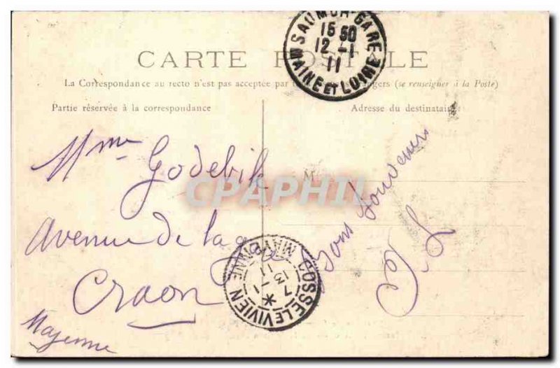 Old Postcard Environs de Saumur Saint Florent Interior of the house Bouvet La...