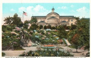 Vintage Postcard 1920's Franciscan Monastery Gethsemani Valley Washington DC