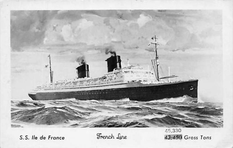 S.S. ILE- de France  French Line