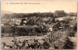 Santillana Del Mar Vista Panoramica Spain Residences Buildings Postcard