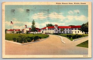1941  Kansas  Masonic Home  Wichita  Kansas  Postcard