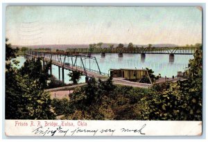 1907 Frisco R. R. Train Railroad Bridge Tulsa Oklahoma OK Antique Postcard