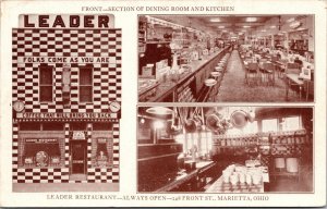 Postcard Leader Restaurant in Marietta, Ohio~137852