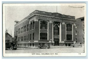 1920's City Hall, Columbia City, Ind. Postcard P50