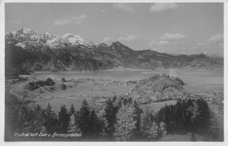 Kochel am See Bavaria Germany birds eye view of area  real photo pc Y11782