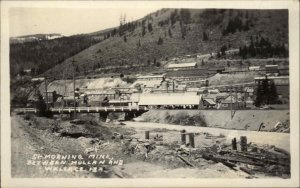 Morning Mine Mining Mullan Wallace Idaho Real Photo Vintage Postcard