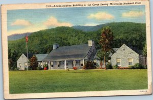 postcard TN Administration Building of the Great Smoky Mountain National Park