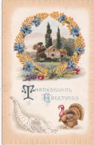 Thanksgiving Turkey & Landscape Scene 1912