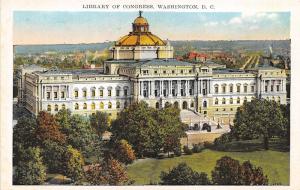 Washington DC~Library of Congress & Grounds Bird's Eye View~Inf on Back~1929 Pc