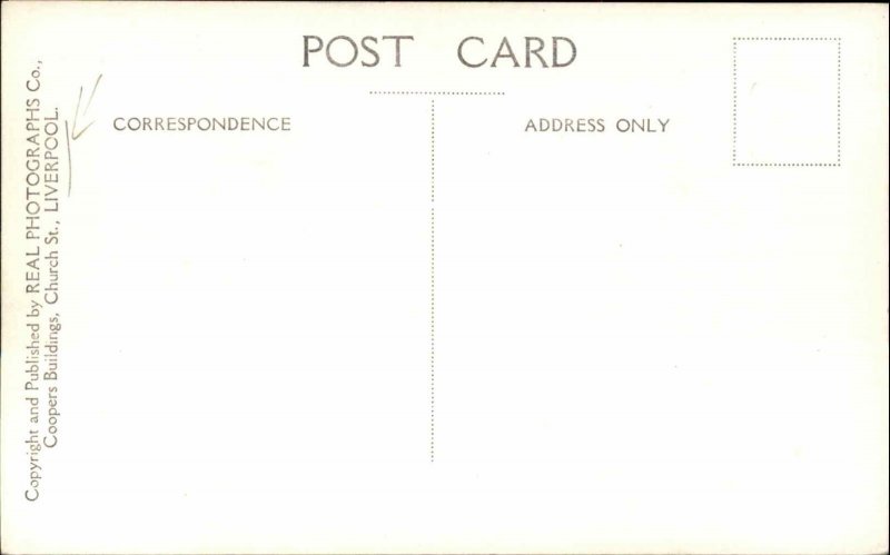 Liverpool Lancashire Steamer Steamship Ship in Harbor Vintage RPPC Postcard