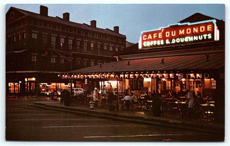 Postcard LA New Orleans Cafe Du Monde Coffee Doughnuts ...