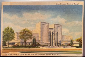 Vintage Postcard 1950 Grand Lodge of Accepted Masons, Waco, Texas (TX)
