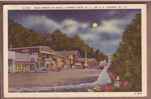 Chimney Rock North Carolina Under Moonlight NC US Highway 74