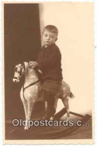 Child, Children, Rocking Horse Real Photo Unused 