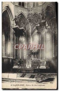 Postcard Old Church St Just Narbonne Interior