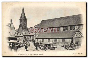 Old Postcard Honfleur La Place du Marche