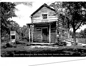 Samuel Hill's Residence Lincoln's New Salem IL Postcard PC130