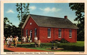 USA Scotch Settlement School Greenfield Village Dearborn Michigan Linen C002