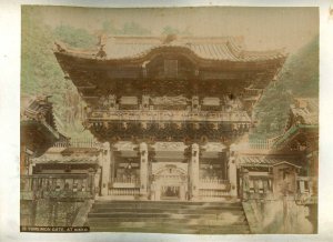 231194 JAPAN NIKKO & TOKYO Vintage CABINET two tinted PHOTOS