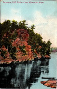 Vtg 1910s Romance Cliffs Dells of the Wisconsin River WI Postcard