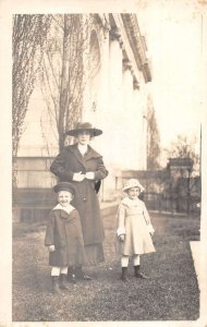 Washington DC Lady with Children Schutz Real Photo Vintage Postcard AA30500