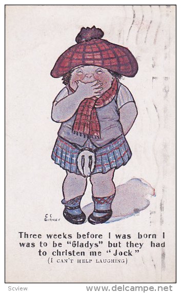 AS: Scotch Boy Laughing, Three weekss before I was born I was to be Gladys...