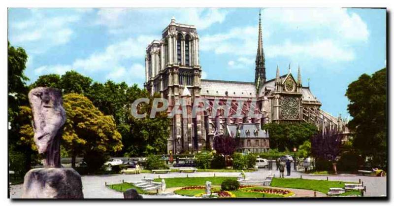 Modern Postcard Paris Notre Dame Church Facade