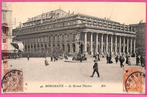 af9424 - FRANCE - VINTAGE POSTCARD Postcards - 1910 - Bordeaux THEATRE-
