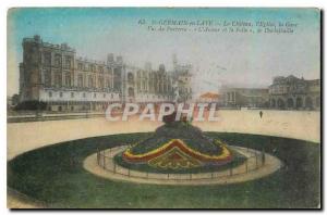 Postcard Old St Germain en Laye Chateau Church Station Views Parterre Love an...