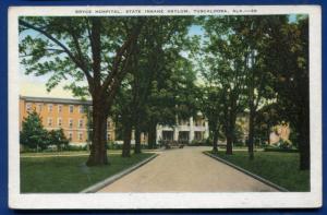 Tuscaloosa Alabama al Bryce Hospital State Insana Asylum pre-linen postcard