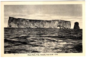 Perce Rock, Quebec, Early Chrome Postcard