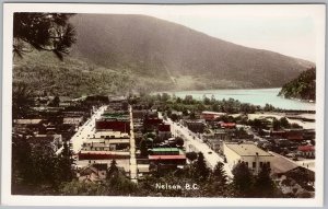 Nelson B.C. Birdseye Vintage Real Photo Postcard by Gowen Sutton Co. H81