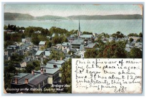 1911 Bird's Eye View Ossining on the Hudson New York NY Antique Vintage Postcard 