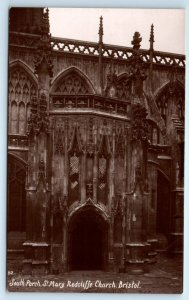 RPPC South Porch St Mary's Redcliffe Church BRISTOL UK Postcard