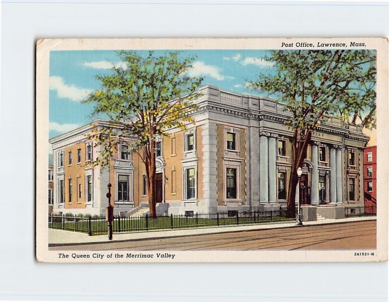 Postcard Post Office, Lawrence, Massachusetts