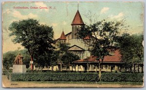 Ocean Grove NJ 1908 postcard auditorium building