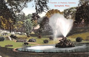 Fountain in Peabody Cemetery Springfield, Massachusetts MA