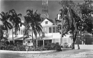 Key West Florida Naval Base Little White House 1940s RPPC Photo Postcard 20-775