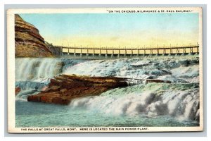 Vintage 1930's Postcard Chicago Milwaukee & St. Paul Railway Great Falls Montana