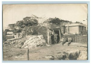 c1910 RPPC WW1 German Troop Head Quarter Hulluch France Vintage Postcard P113 