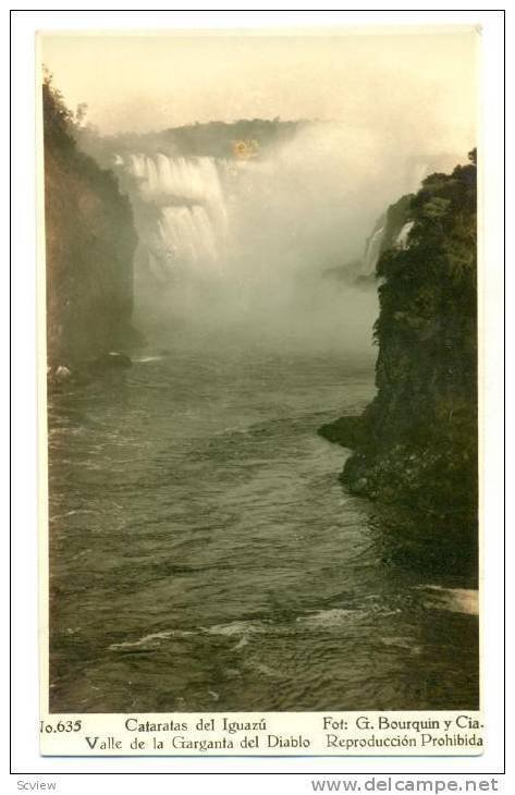 RP, Cataratas del Iguazú, Waterfalls, Valle De La Garganta Del Diablo, 1920-...