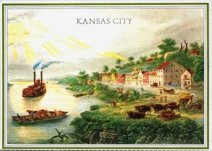 USA Missouri Kansas City Located Mouth of Kansas River Vintage Postcard BS.27