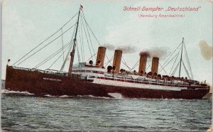 Schnell-Dampfer 'Deutschland' Passenger Ship Hamburg Amerikalinie Postcard H20