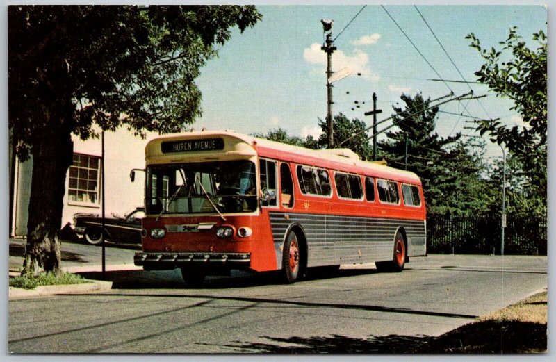 Toronto Canada 1971 Postcard Western Flyer Trolley Coach Bus