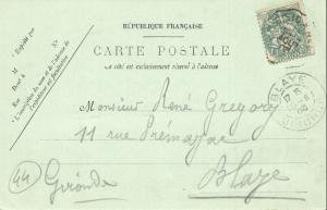 france, LE POULIGUEN, Le Port, Harbour Scene, Fishing Boats (1903) Stamp