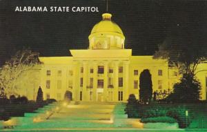 Alabama Montgomery State Capitol At Night