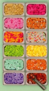 Woolworths Style Pick & Mix Sweet Confectionary Display Toy Lego Model Postcard