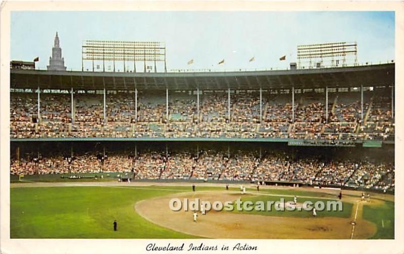 Cleveland Indians in Action, Cleveland Municipal Stadium Cleveland, Ohio, OH,...